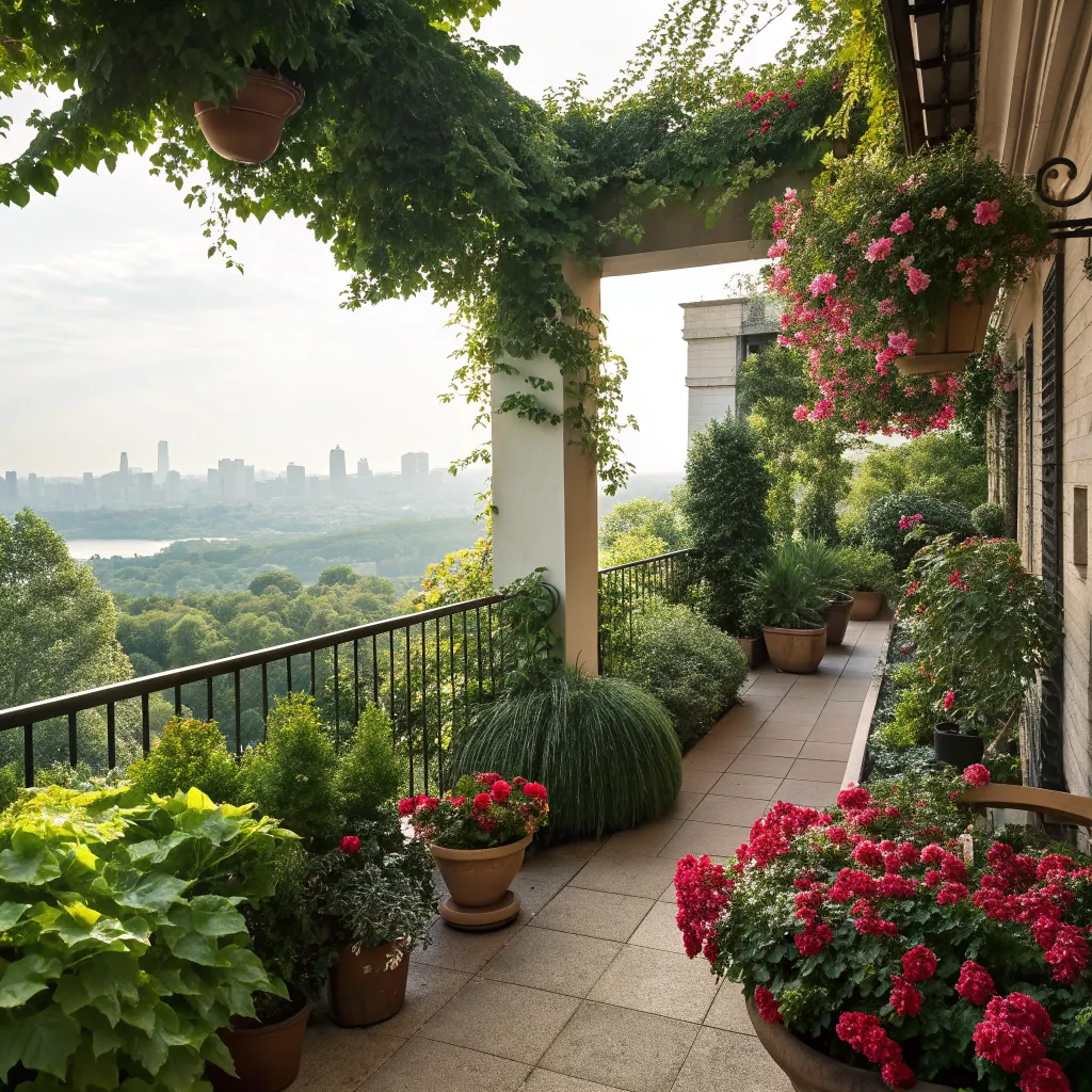 Lush Balcony Garden