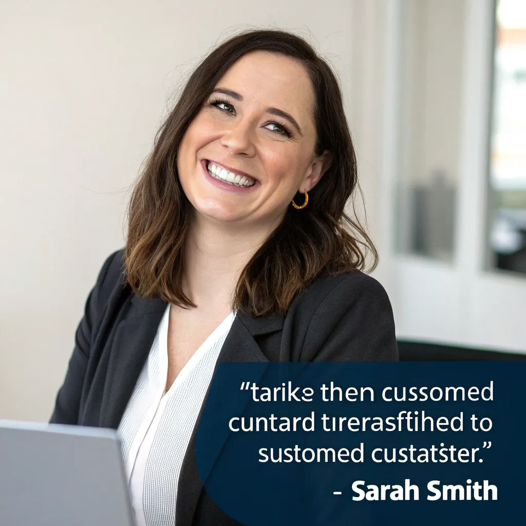 Satisfied customer Sarah Smith